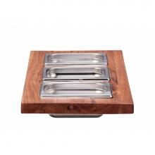 Nantucket Sinks PS20-CSREC3 - Prep Station 3 Piece Rectangular Condiment Server