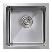 Nantucket Sinks SR1515 - 15 Inch Pro Series Square Undermount Small Radius Stainless Steel Bar/Prep Sink