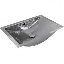 Nantucket Sinks TRS-OF - TRS Hand Hammered Stainless Steel Rectangle Undermount Bathroom Sink
