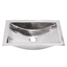 Nantucket Sinks TRS - Hand Hammered Stainless Steel Rectangle Undermount Bathroom Sink