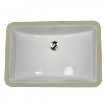 Nantucket Sinks UM-18x12-W - 18 Inch X 12 Inch Undermount Ceramic Sink In White