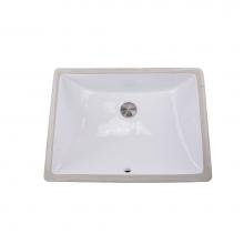 Nantucket Sinks UM-18x13-W - 18 Inch x 13 Inch Undermount Ceramic Sink In White