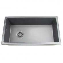 Nantucket Sinks Wellfleet-3419MatteBlack - 34-Inch Undermount Fireclay Kitchen Sink