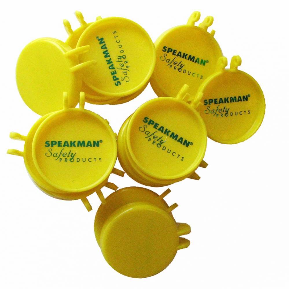 Speakman Repair Part Yellow Flip Caps for Eyewash - 20 Pack