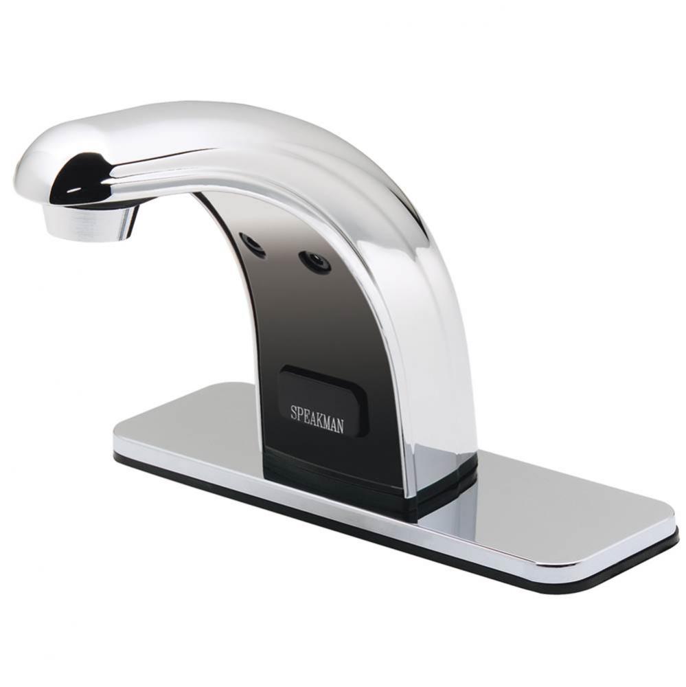 SensorFlo Classic S-8711-CA-E Battery Powered Sensor Faucet with 4'' Deck Plate and Unde