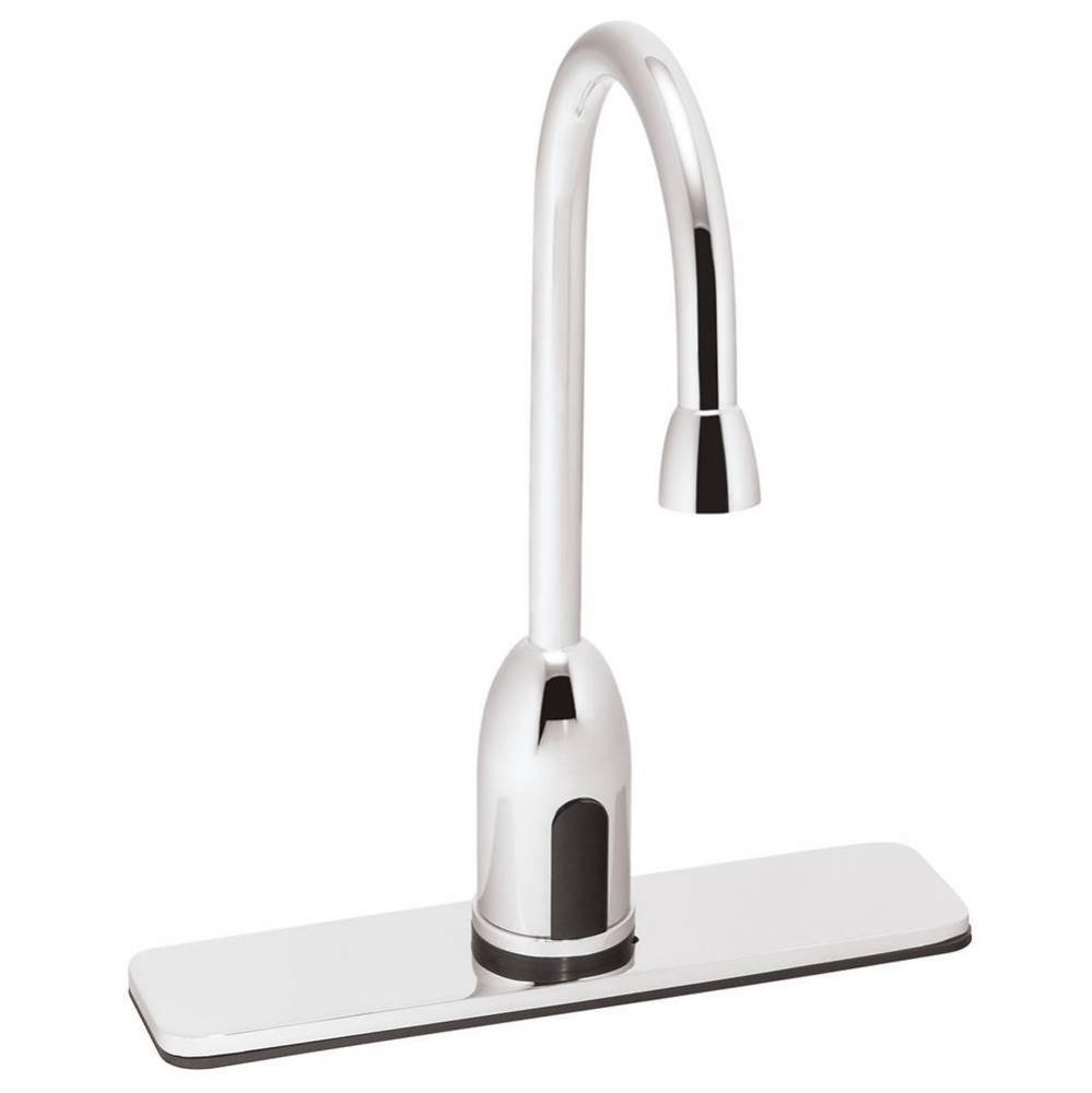 SensorFlo Gooseneck S-9120-CA-E Battery Powered Faucet with 8 In. Deck Plate