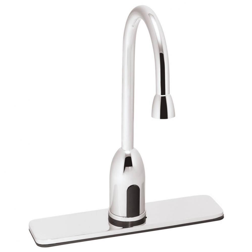 SensorFlo Gooseneck S-9220-CA-E AC Powered Faucet with 8 In. Deck Plate