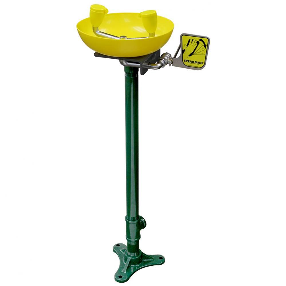Speakman Traditional Series Eye And Face Wash Plastic Bowl Pedestal Mount System