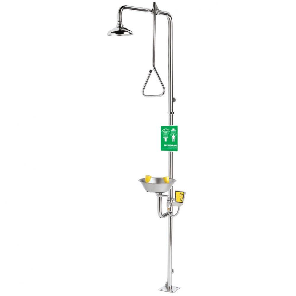 Speakman Traditional Series Combination Stainless Steel Emergency Shower with Eye/face Wash
