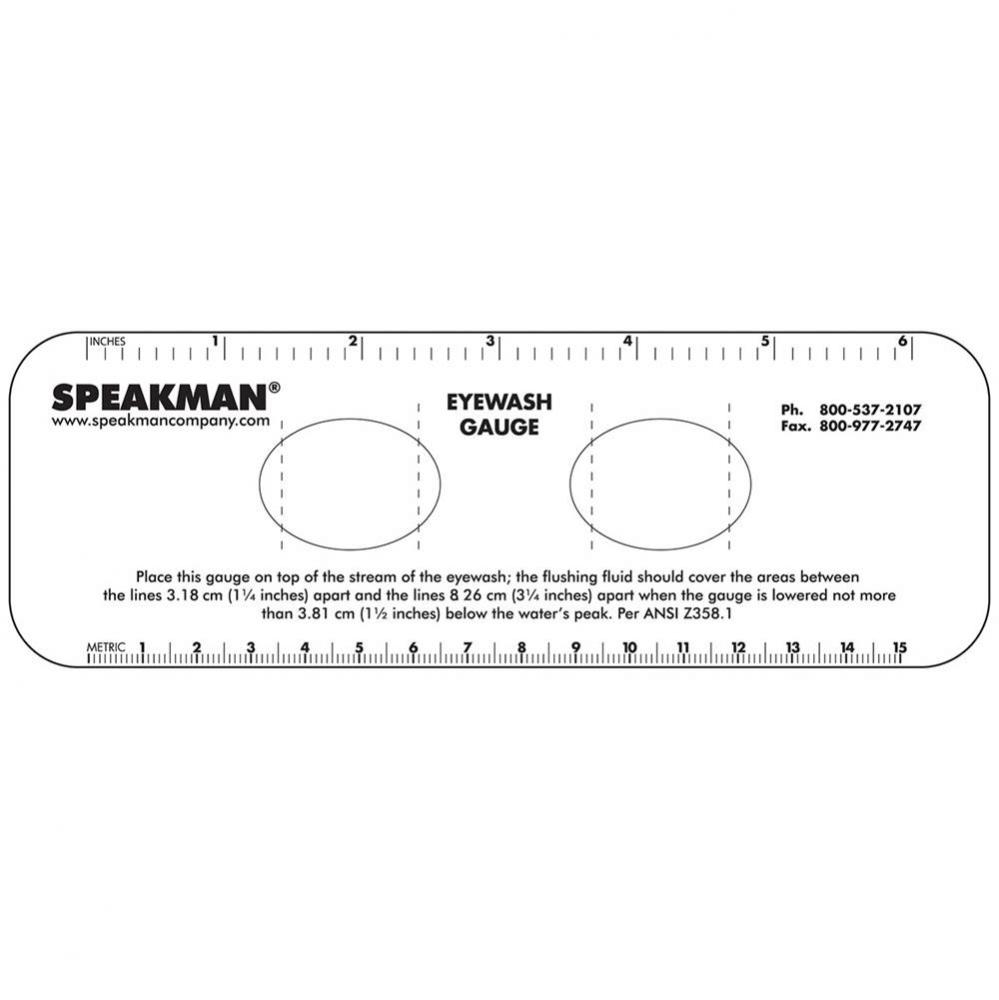 Speakman Plastic Eyewash Gauge