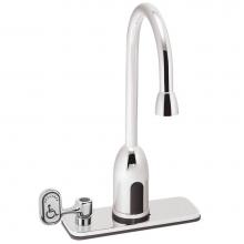 Speakman S-9217-CA-E - SensorFlo Gooseneck S-9217-CA-E AC Powered Sensor Faucet with 4 In. Deck Plate and Manual Override