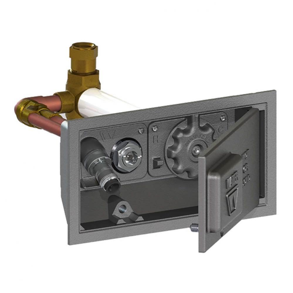 Model HCB67 Hot & Cold Box Hydrant CC, Rough Brass
