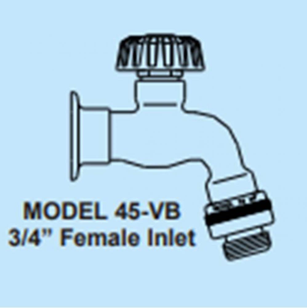 Model 45 - 3/4in. Female Inlet w/VB, Rough Brass
