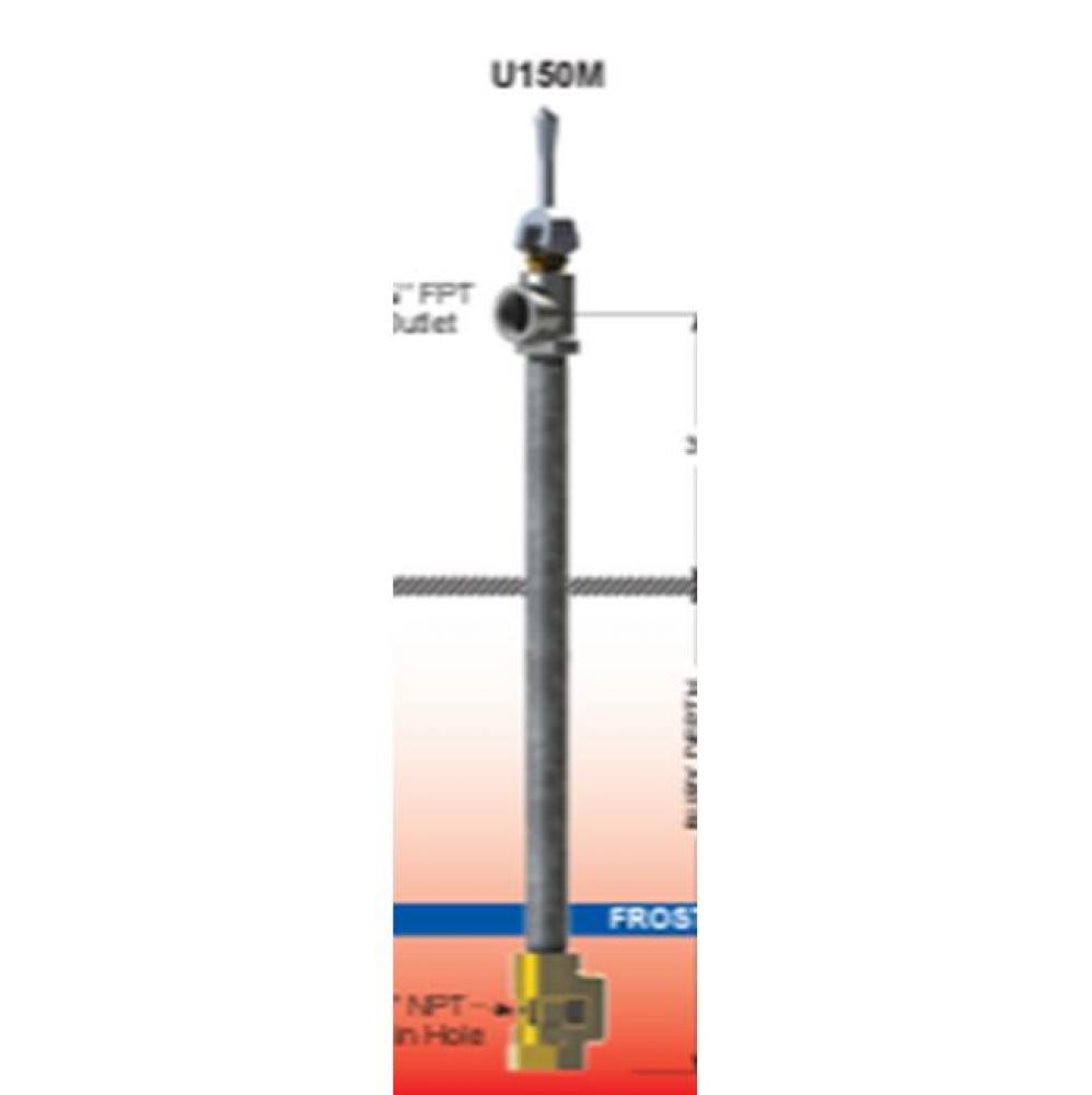U150M  Utility Hydrant - 1 1/2in Inlet 4 Feet
