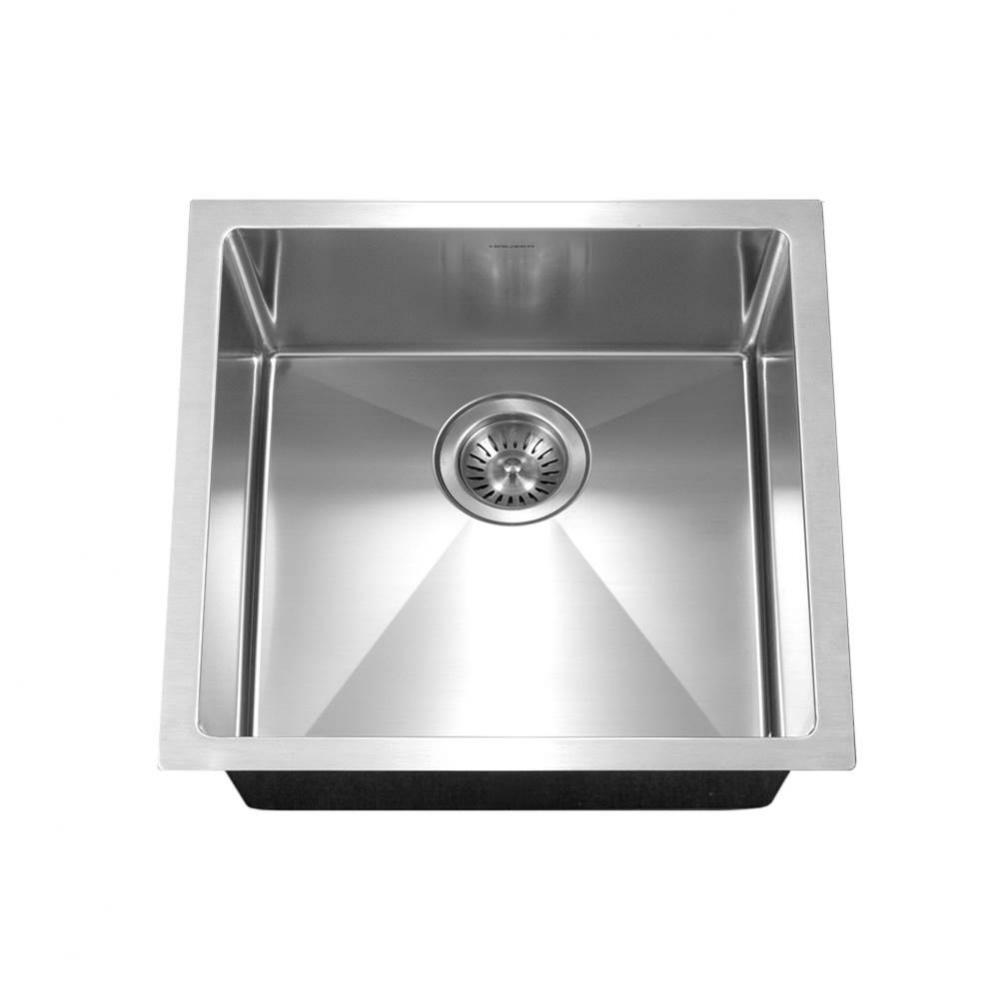 Axiom 17'' ADA 10mm Radius Undermount Stainless Steel Sink, 5'' Depth