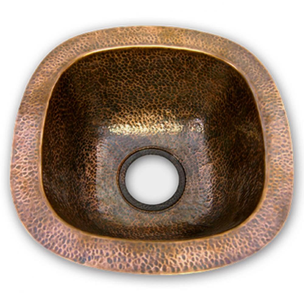 Undermount Copper Single Bowl Bar/Prep Sink, Antique Copper