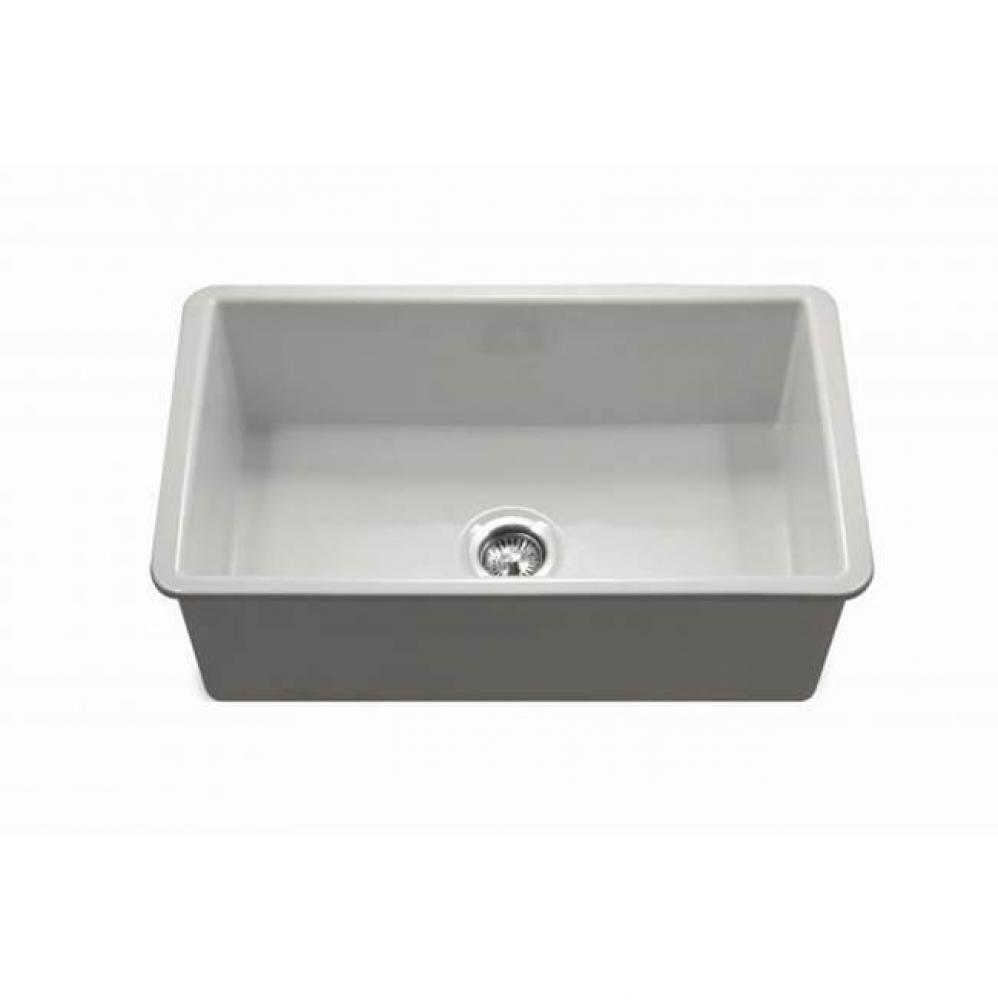 Chelsea 32'' Undermount Fireclay Single Bowl Kitchen Sink, Biscuit