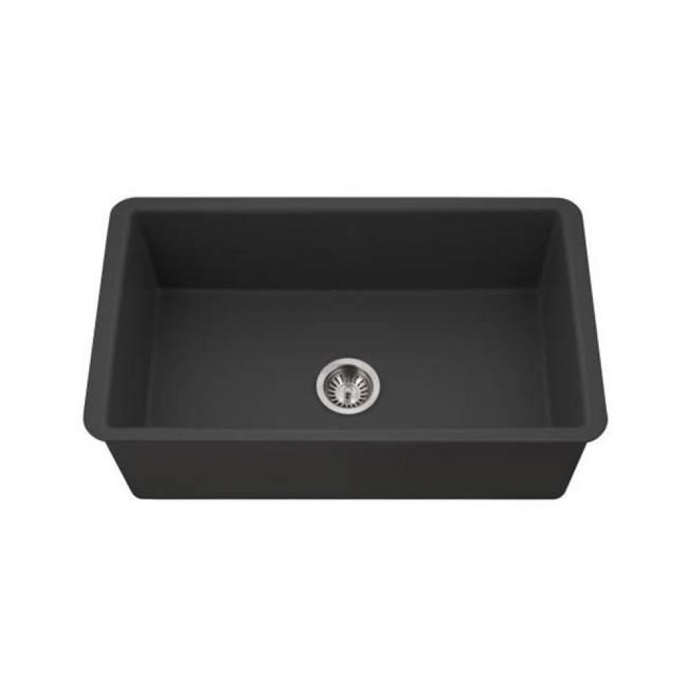 Chelsea 32'' Undermount Fireclay Single Mowl Kitchen Sink, Matte Black