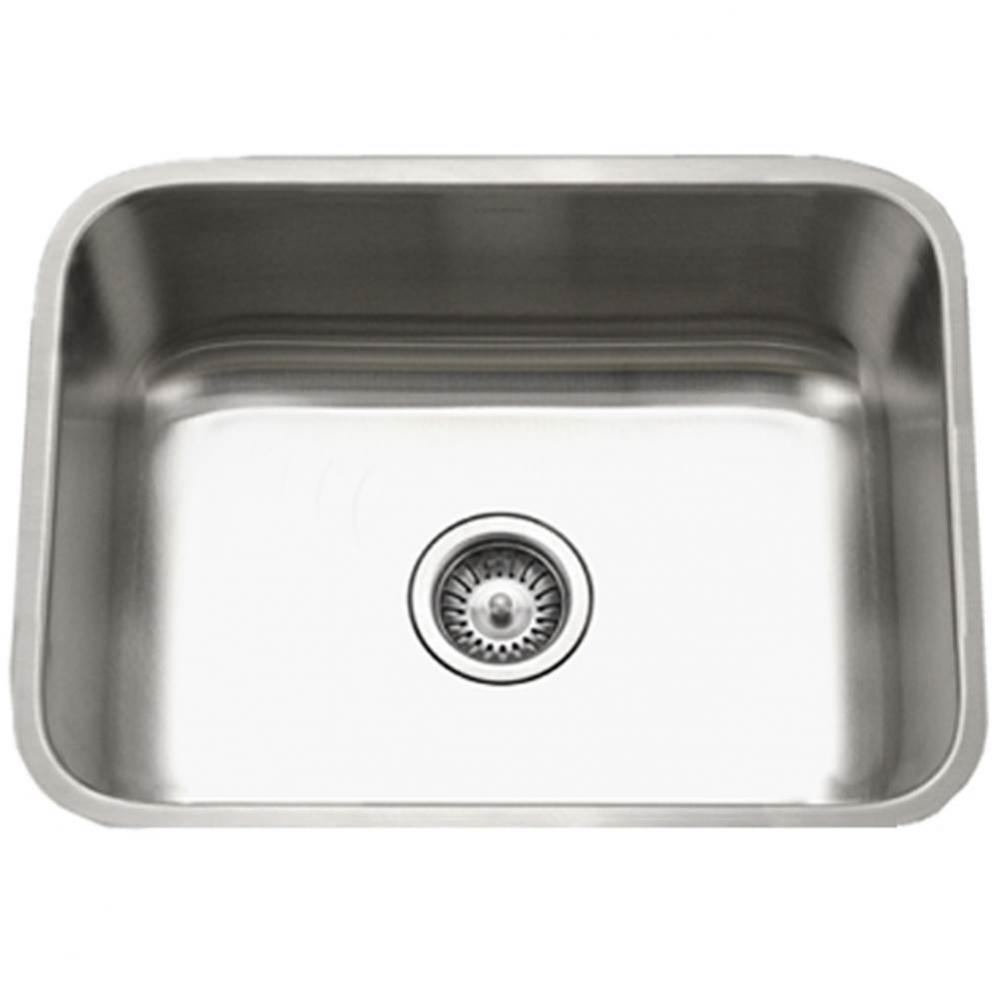 Undermount Stainless Steel Single Bowl Kitchen Sink, 18 Gauge