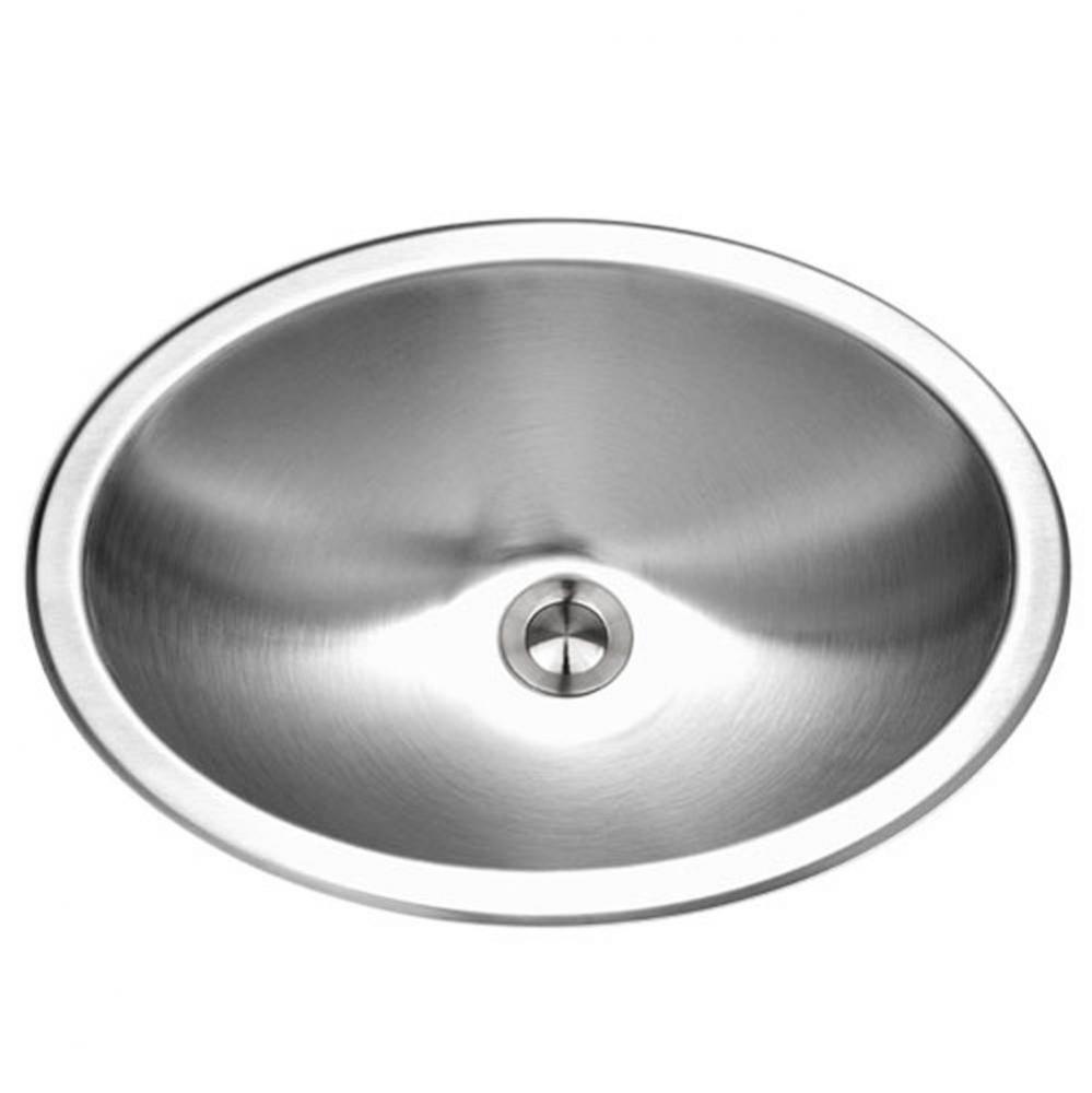 Topmount Stainless Steel Oval Bowl Lavatory Sink
