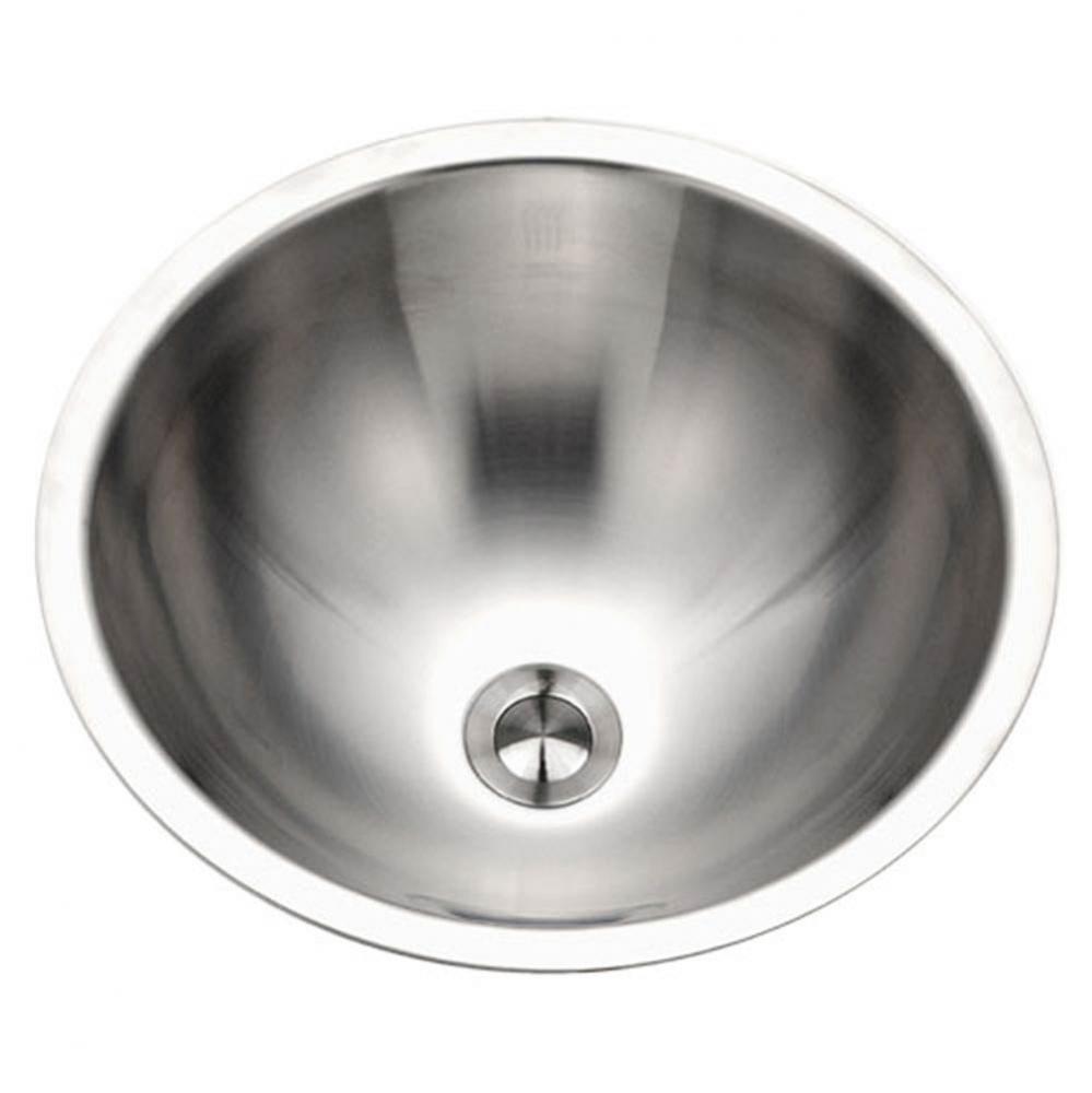 Conical Topmount Stainless Steel Lavatory Sink with Overflow
