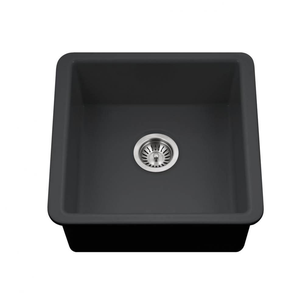 Chelsea 19'' Undermount Firclay Bar Sink, Matte Black