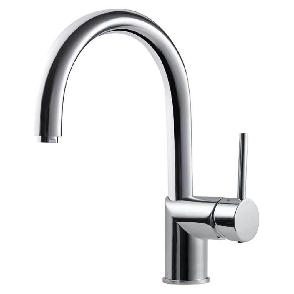 Bar Faucet with High Rotating Spout in Matte White