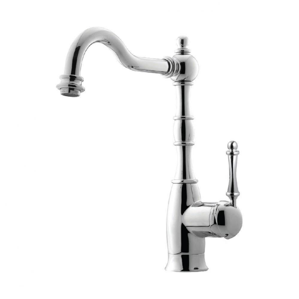 Traditional Brass Bar Faucet in Matte White