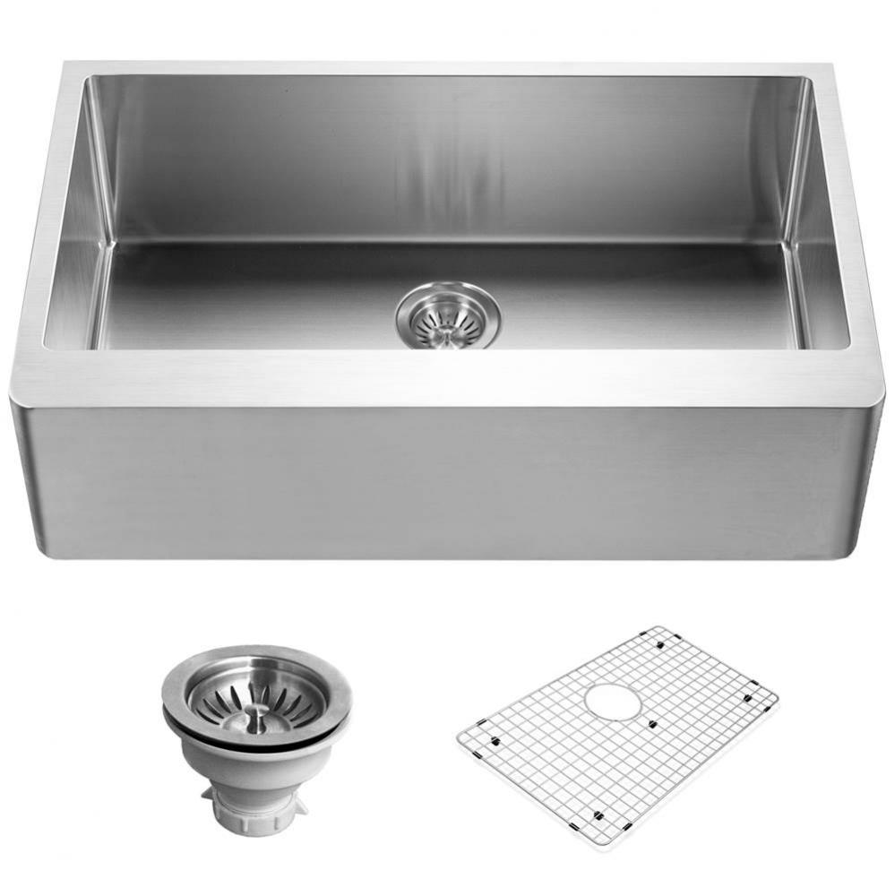 Hudson 33'' Apron Front Large Single Bowl Kitchen Sink