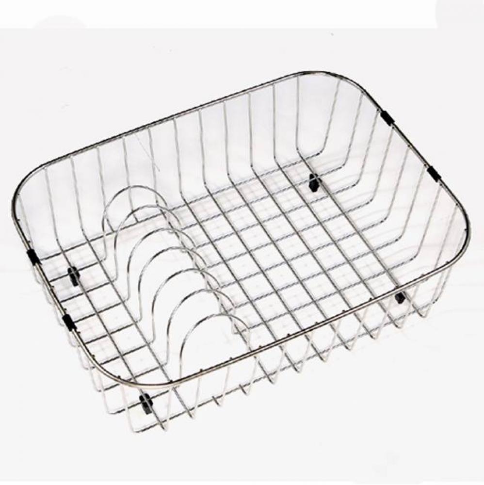 19 1/4'' x 14-1/4'' x 6'' Rinising Basket w/ Plate Rack