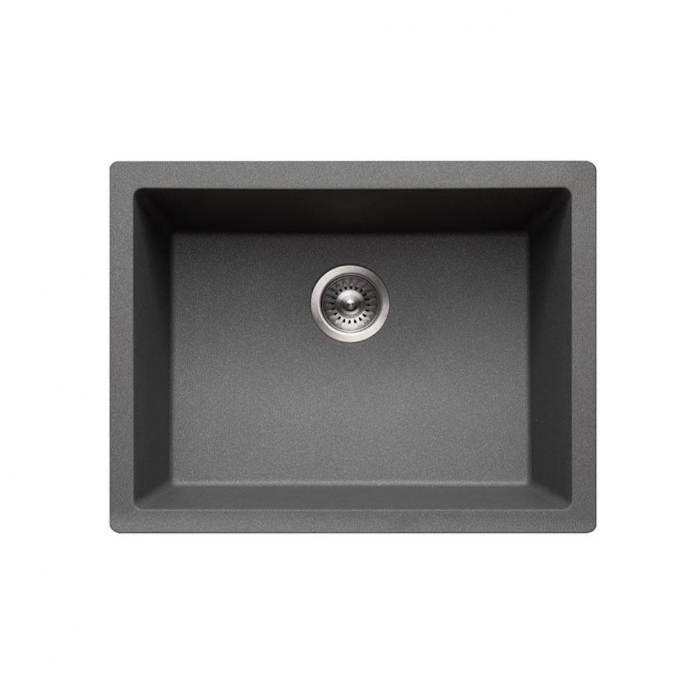 Granite Undermount Single Bowl Kitchen Sink, Slate