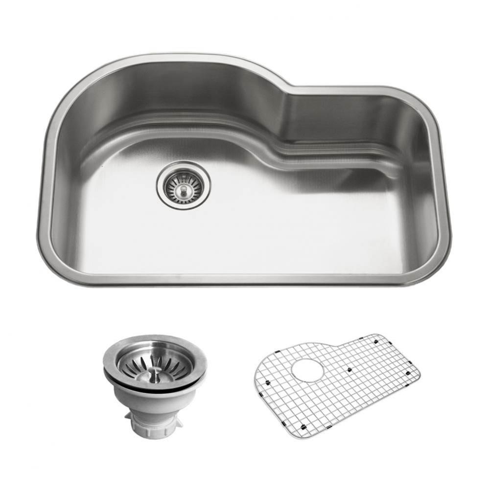 Topmount Offset Single Bowl Kitchen Sink