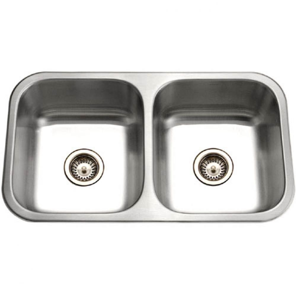 Undermount Stainless Steel 50/50 Double Bowl Kitchen Sink