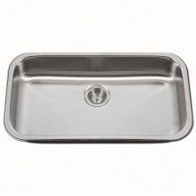 Hamat CADA-3218SU-5-1 - Classic 32'' ADA Undermount Large Stainless Steel Sink, 5'' Depth