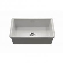 Hamat CHE-3219SU-BQ - Chelsea 32'' Undermount Fireclay Single Bowl Kitchen Sink, Biscuit