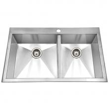 Hamat CON-3322DT - Topmount Stainless Steel 1-Hole Large Single Kitchen Sink