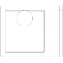 Hamat CUT-1717 - Hardwood Cutting Board 15 1/4'' x 16'' x 1'' Cutting Board