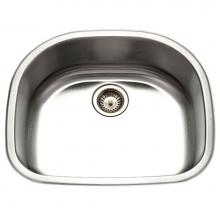 Hamat DES-2421S-20 - Undermount Stainless Steel Single D Bowl Kitchen Sink