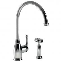 Hamat EXSH-4000-PC - Traditional Brass Single Lever Faucet with Side Spray in Polished Chrome