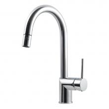 Hamat GAPD-1000-PC - Dual Function Pull Down Kitchen Faucet in Polished Chrome