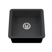 Hamat CHE-1717BU-MB - Chelsea 19'' Undermount Firclay Bar Sink, Matte Black