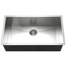 Hamat PADA-3218SU-5.5-1 - Prizm 32'' ADA Zero Radius Undermount Stainless Steel Sink, 5-1/2'' Depth