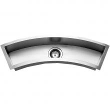 Hamat PRI-3312BT - Undermount Stainless Steel Curved Bowl Bar/Prep Sink
