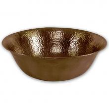 Hamat SAN-16RVES-AC - Undermount Copper Single Bowl Lavatory Vessel Sink, Antique Copper