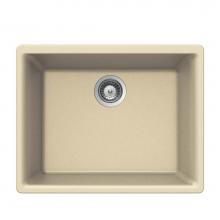 Hamat SIO-2418SU-SD - SiOStone 24'' Granite Undermount Single Bowl Kitchen Sink, Sand