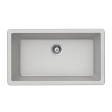 Hamat SIO-3319SU-TH - SiOStone 33'' Granite Undermount Large Single Bowl Kitchen Sink, Thunder