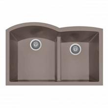 Hamat SIO-3221DAUR-TA - Undermount Double Bowl Granite Kitchen Sink,