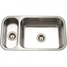Hamat VIT-3218DL-20 - Undermount Stainless Steel 20/80 Double Bowl Kitchen Sink