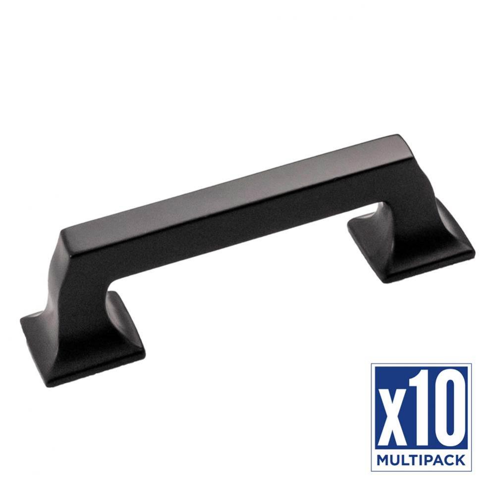 Studio II Collection Pull 3 Inch Center to Center Matte Black Finish (10 Pack)