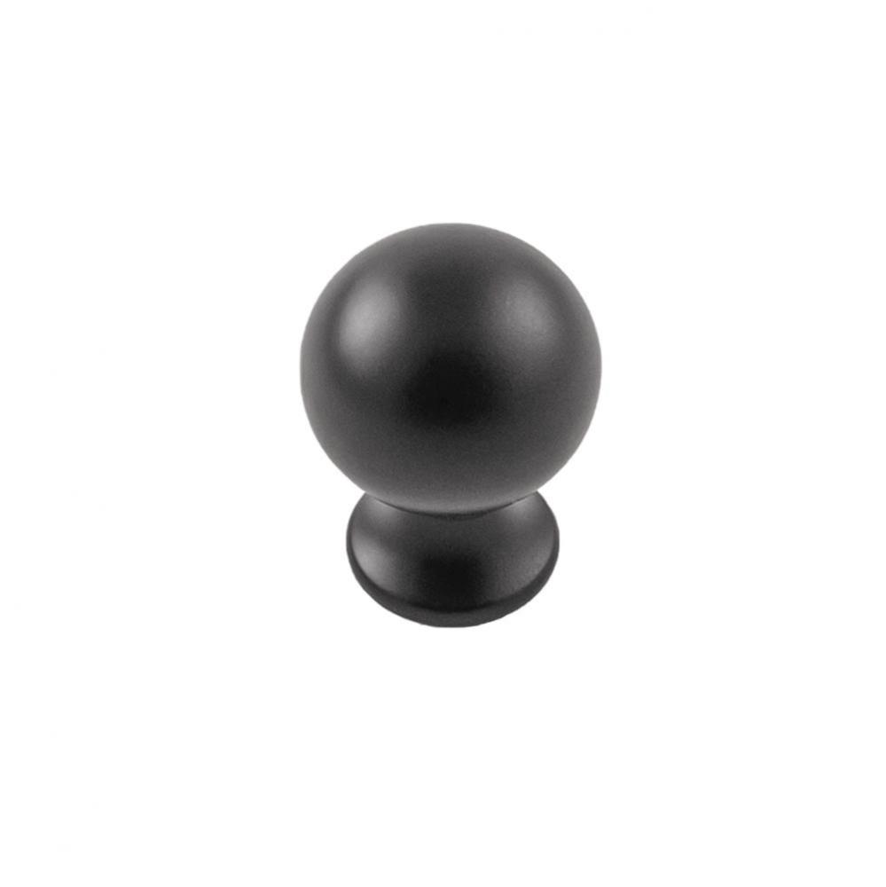 Fuller Collection Knob 1 Inch Diameter Matte Black Finish